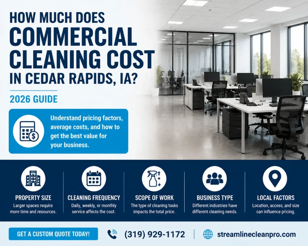 commercial cleaning costs in Cedar Rapids