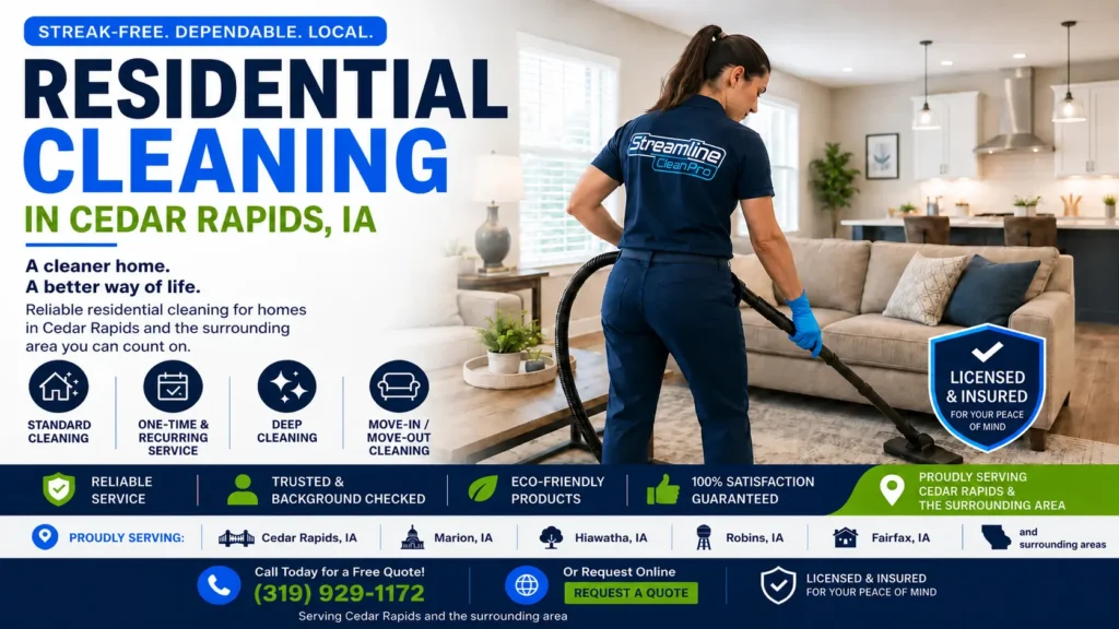 residential cleaning in Cedar Rapids